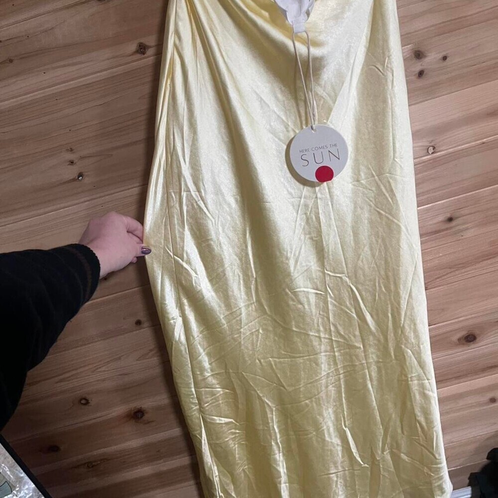 Yellow Maxi Dress Size M 31 C 5 - Picture 5 of 8